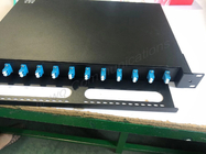 El panel de remiendo de la fibra óptica de la base 1U del puerto 24 del soporte de estante 12 FTTH FTTB FTTX