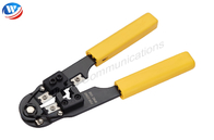 OEM de acero inoxidable amarillo de la herramienta que prensa del cable de Ethernet