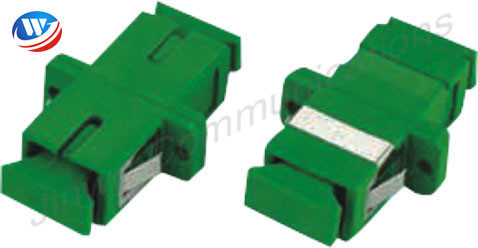 SC de los conectores de los adaptadores de la fibra óptica del PVC al verde a una cara unimodal del LC